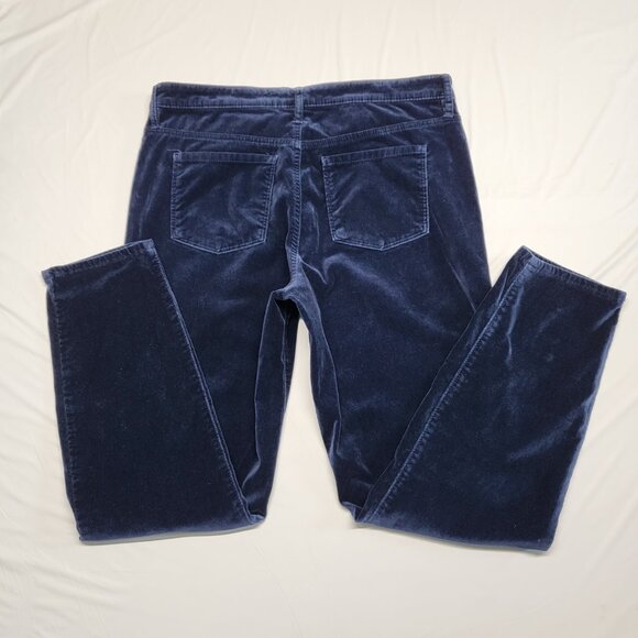 Well Worn Velvet Pants Womens 12/32 ( Fit 34 X 28 ) Tapered Pockets Navy Blue - Picture 9 of 16